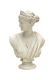 Marmorbuste 
forstillende 
gudinden 
Artemis / 
Diana.
Udført og 
signeret af 
Gebrüder 
Micheli, ...