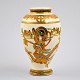 Satsuma vase i 
fajance, o. 
1900, polykrom 
dekoration med 
guld, 
dekoration i 
form af smuk 
kvinde ...