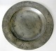 Tin tallerken, 
mester 
Robinson, 
Dublin, 1720 - 
1759. Irland. 
Stemplet med 
mesterm&aelig;rke 
og ...