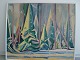 Robert Jacobsen 
(20 årh):
Skovparti med 
nåletræer 1940- 
inspireret af 
William 
Scharff.
Olie på ...