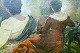 Uidentificeret 
kunstner, to 
rygvendte 
kvinder, olie 
på lærred.
50x70 cm. 
Tidligt 
1900-tallet. 
...