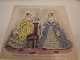 Engelsk 
uindrammet 
håndkoloreret 
modetryk med 
dronning 
Victoria som 
ung sammen med 
hendes ...