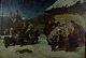Ubekendt 
russisk maler, 
olie på lærred. 
1900-tallet.
Landsbyvinterstemning.

Signeret i ...