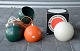 4 stk. "Topan" 
loftslamper 
design af 
Verner Panton 
for Louis 
Poulsen. 
Brugsspor på 
orange og ...