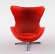 Arne Jacobsen, 
miniature 
"ægget" i rød.
I flot stand.
Måler 8 cm.