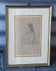 Portræt tegning 
af Amalia. 
Tegnet af Edv. 
Lehmann 
(1815-1892). 
Intakt med 
brugsspor på 
...