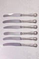 Herregaard 
sølvtøj fra 
Cohr. 6 
Bordknive, 
længde 26cm. 
Knivblad, 
længde 14,7cm. 
knivblade fra 
...