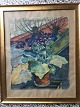 Johanne Valeur 
Kyhn 
(1886-1959):
Potteplante 
(Cineraria 
eller Fnokurt) 
i vindueskarm 
...