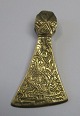 Hals smykke, 
bronze, økse. 
20. årh. 
Vikinge Kopi 
smykke, 
Danmark. 
Stemplet.: FH, 
Bronze, Kopi, 
...