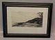 Carl Bloch 
Radering 29 x 
40 cm inklusiv 
gl sort 
træramme Motiv 
fra 
nordsjællandske 
kyster 1883 ...