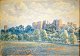 Sheppey, J. E 
(19. årh.) 
England: Ludlow 
Castle from the 
Meadows. 
Akvarel. 
Signeret: J. E. 
...