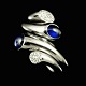 Georg Jensen. A 
pair of 18k 
White Gold 
Rings with 
diamonds 0.20ct 
and Blue 
Sapphires #1263 
- ...
