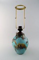 Art Deco 
bordlampe, 
grønpatineret 
bronze med 
gulddekoration 
"Ikora" WMF 
(Württembergische 
...