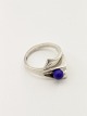 Sterling sølv 
ring størrelse 
51 med blå sten 
 Nr. 350991