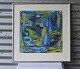 Abstrakt kunst. 
Off-set tryk.  
"Syd for 
grænsen" 1994.
Kunstner: Eva 
Weis Bentzon
Mål. H. ...