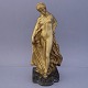 Forgyldt 
bronzefigur; 
stående nøgen 
kvinde i løse 
gevandter fra 
starten af 
1900-tallet. H. 
21 ...