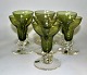 Grønne Absinth 
glas, Elme 
Glasbruk, 
Sverige, 20. 
årh. Højde.: 11 
cm. Med rund 
fod af klart 
glas ...