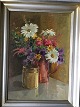 Svend 
Melchior-Hansen 
(1908-77):
Opstilling med 
kobberbæger med 
blomster samt 
messingdåse ...