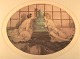 Louis Icart 
(1888-1950). 
Radering på 
papir. Kvinder 
og buddha. 
1920/30'erne.  
Signeret med 
...