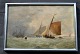 Engelsk 
kunstner (19. 
årh.). Marine 
med talrige 
fiskerbåde. 
Olie på lærred. 
Usigneret. 25 x 
38 ...