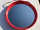 Retro spejl, 
Rødt 70ér 
plastikspejl 
med læder 
ophæng *Perfekt 
stand fremstår 
ubrugt og 
ligger i ...