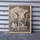 Tegning af 
gadeliv i glas 
og ramme.
Kunstner: 
Peter 
Tom-Petersen, 
(1861-1926)
Tegningen ...