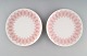 Bjørn Wiinblad 
for Rosenthal. 
"Lotus" 
porcelænsservice.
 To tallerkener 
dekoreret med 
lyserøde ...