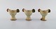 Lisa Larson for 
Gustavsberg. 
Tre æggebægre i 
glaseret 
keramik fra 
serien "Easter" 
udformet som 
...
