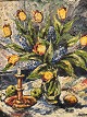 Draaby / 
Draabye Lars. 
Født 1923. 
Olimaleri af 
gule tulipaner 
i pragtramme.
Mål: 59x69 cm 
med ...