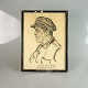 Tegnet portræt 
af mand i 
profil fra år 
1944
Kunstner  Alf 
Hansen 
(1901-52)
Kul på papir. 
...
