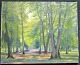 Svensk kunstner 
(20. årh.): Dyr 
i en skov. 
Signeret. G. 
Svensson 1937. 
78 x 97 cm. 
Uindrammet. 