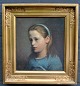 Haslund, Otto 
(1842 - 1917) 
Danmark: Pige 
portræt. 
Signeret. Olie 
på lærred. 33 x 
29 ...