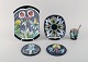 Tilgmans, 
Sverige. En 
samling 
glaseret 
keramik 
dekoreret med 
piger og 
blomstermotiver.
 ...