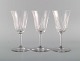 St. Louis, 
Belgien. Tre 
hvidvinsglas i 
mundblæst 
krystalglas. 
1930/40'erne.  
Måler: 16,5 x 
7,8 ...
