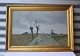 Maleri, Jacob 
Meyer 
(1985-1971). 
Kig ud over en 
Allé med 2 døde 
træer og 1 
postkasse. 
Maleriet ...