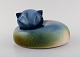 Europæisk 
studio 
keramiker. Stor 
unika figur af 
liggende kat. 
Smuk glasur i 
blågrønne 
nuancer. ...