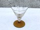 Kastrup 
Glasværk, Lis, 
Snapseglas på 
ravgul fod, 
6,8cm høj, 
5,3cm i 
diameter 
*Perfekt stand*
