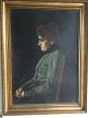 Ingeborg 
Seidelin 
(1872-1914):
Portræt af 
Ingeborg 
Aagaard 1900.
Olie på plade.
Sign.: I. ...
