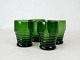 Sæt af fire 
mørkegrønne 
vanglas, i flot 
brugt stand fra 
1930erne.
9,5 x 7 cm.
