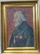 Ubekendt 
kunstner (20 
årh):
Portræt af 
ældre mand med 
Dannebrogordenens 
kors samt andre 
ordner ...