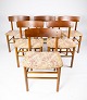 Dette sæt af 
seks 
spisestuestole 
fra 1960'erne 
er et 
pragtfuldt 
eksempel på 
dansk 
møbeldesign på 
...