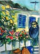 Degett, Karen 
(1954 - 2011) 
Danmark: En 
kvinde foran et 
hus, Kreta. 
Akvarel 
p&aring; papir. 
...
