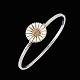 Bernhard Hertz. 
Sterling Silver 
Bangle with 
18mm. Daisy.
18mm Gold 
Plated Daisy 
with white ...