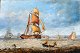 Gough, J. (19. 
årh.) England: 
Talrige skibe 
ved kysten. 
Olie på lærred. 
Signeret: J.: 
Gough ...