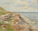 Stæhr-Nielsen, 
Erik (1890 - 
1921) Danmark: 
Strand scene. 
Olie på lærred. 
Signeret. E. 
Stæhr- ...