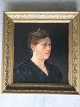 Michael Larsen 
(19/20 årh):
Portræt af 
kvinde med 
diamantnål i 
håret 1890.
Olie på lærred 
...