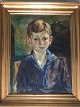 Ludvig Jacobsen 
(1890-1957):
Portræt af 
drengen Chris i 
matrostøj.
Olie på 
lærred.
Enkelte ...