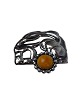 Brooch of 833 
silver in the 
style of Art 
Nouveau with 
amber, stamped 
BH from the 
1930s. The ...