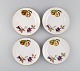 Royal 
Worcester, 
England. Fire 
Evesham 
tallerkener i 
porcelæn 
dekoreret med 
frugter og 
guldkant. ...