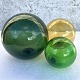 3 stk farvet 
fiske glas 
kugler, Mørk 
grøn 14cm i 
diameter, Gul 
11cm i 
diameter, Lys 
grøn 9cm i ...